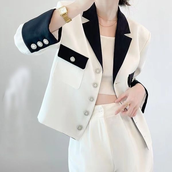 

women suit designer clothes blazer spring new released e86, White;black
