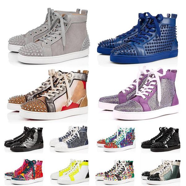 

red-bottoms shoe christians 2021 luxurys designers shoe casual red women mens shoes vintage rivet platform sneakers colour black outdoo xtr