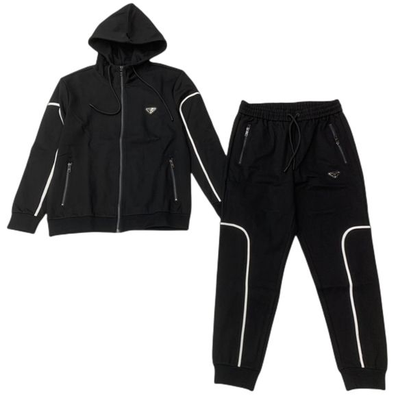 

men's tracksuits splice zipper sweater pair with panties leisure sports style -3xl thickened waffle fabric casual suit fabric feels so, Gray