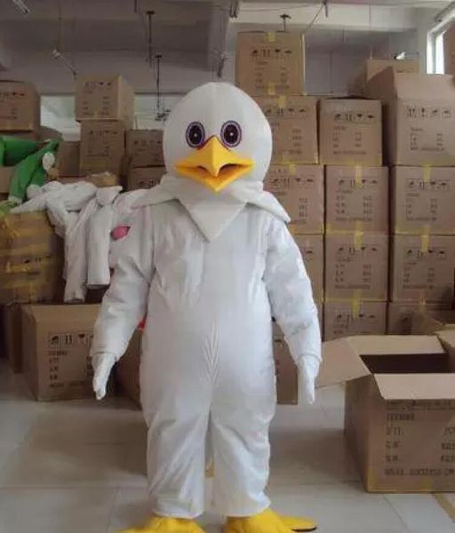 

special white chicken fancy dress cartoon animal mascot costume, Red;yellow