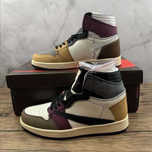 

shoes high og ts sp cactus jack men women athletic sneakers 1s mocha white black cd4487-101