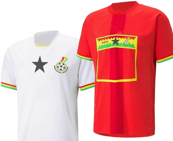 

22-23 ghana soccer jerseys world national team mens kids women thai quality 5 thomas 9 j.ayew 10 a.ayew 11 wakaso 13 gyan kingcaps dsportswe, Black;yellow