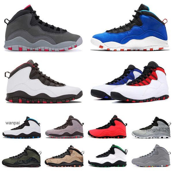 

men women trainers jumpman  10s basketball shoes seattle westbrook class of 2006 chicago smoke grey tinker gs fusion r air jordon jordas, Black