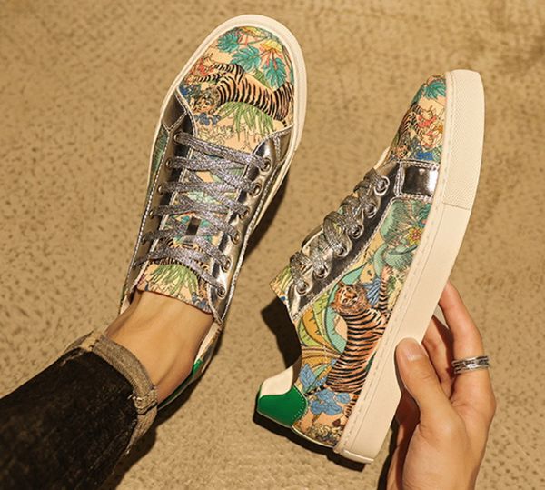 

new spring men luxury shoes glitter designer sneakers graffiti hip-hop streetwear men casual shoes zapatillas hombre, Black