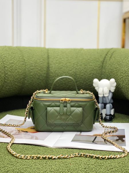 

winter 2023 new chain bags the leather channel designer shoulder bag rhomboid zipper purse crossbody box bag messenger