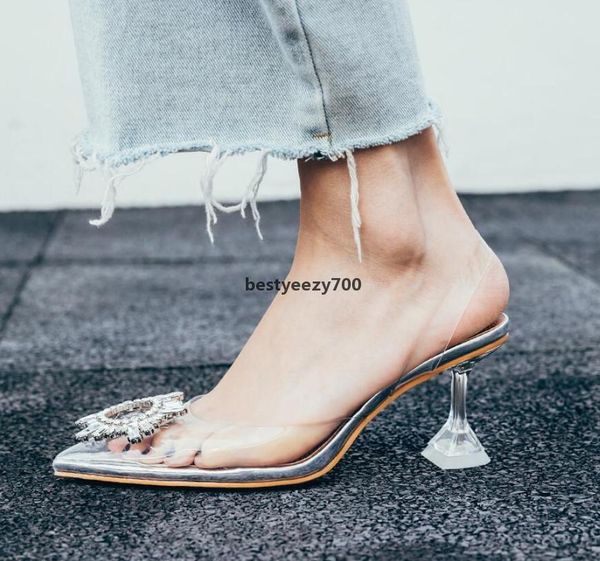 

shoe amina muaddi perfect official quality shoes begum crystal-embellished pvc slingback pumps restocks begum hqx, Black