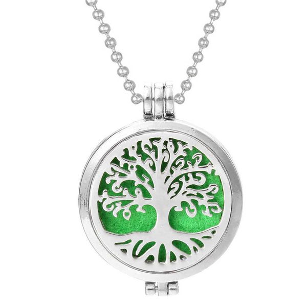 

new aromatherapy incense jewelry essential oil diffuser necklace love tree life open perfume lockets pendants aroma diffuser air purifier