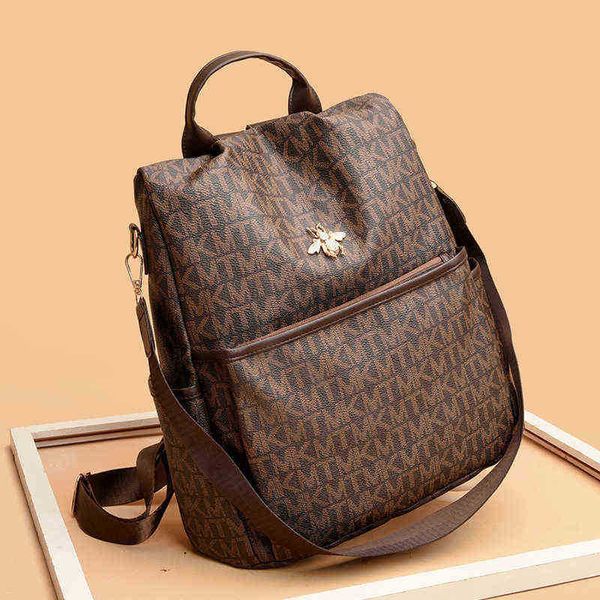 

hellomr backpack women's new large capacity backpack versatile travel bag student backpack trend 220625