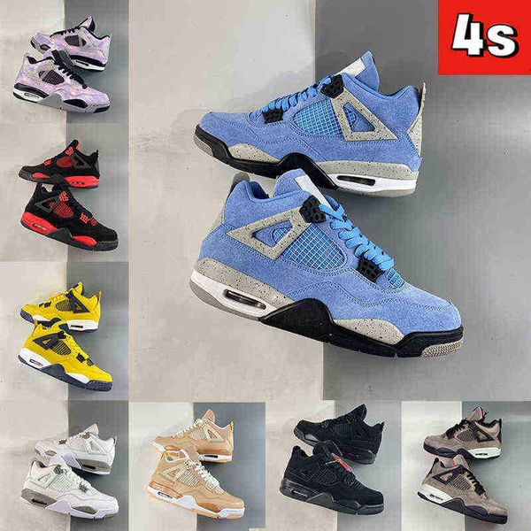 

4 2022 boots 4s mens basketball shoes university blue military black cat red thunder white oreo zen master taupe haze shimmer tour yellow