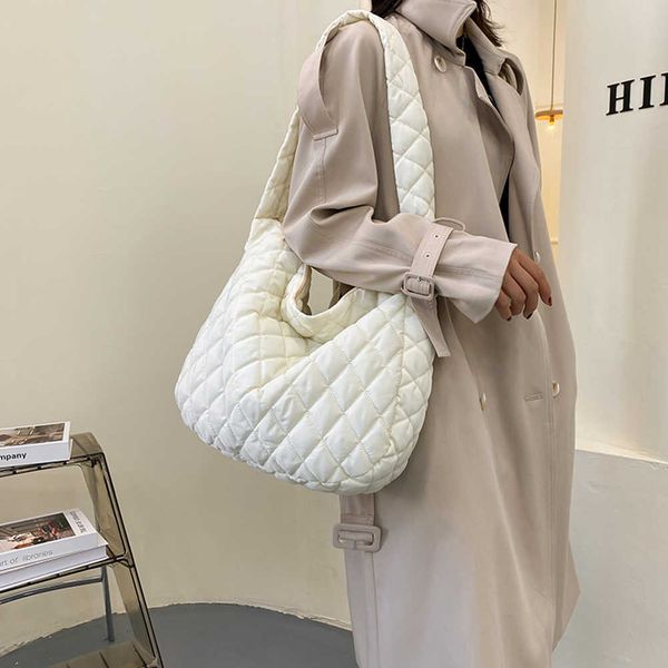 

evening bags women winter handbag purses space pad cotton crossbody bag female pure color cotton padded quilted large ladies crossbody bags