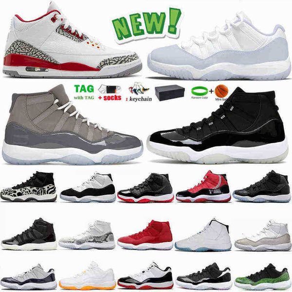 

basketball shoes 11 3 cardinal red 11s cool grey high low og sneakers space jam georgetown legend blue 25th pure violet bred men women, Black