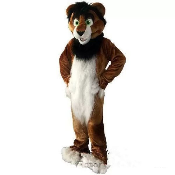 

mascot doll costume halloween brown husky fox dog mascot costume fursuit suits party game dress outfits clothing carnival xmas easter adult, Red;yellow
