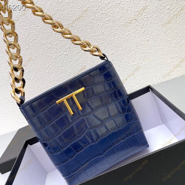 

luxury new street bag fashion chain crocodile vertical bucket bag designer lady handbag large capacity mini armpit bags