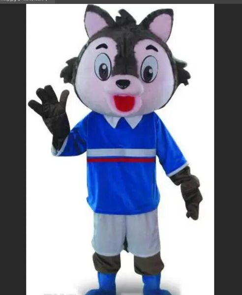 

farmer wolf fancy dress cartoon animal mascot costume, Red;yellow