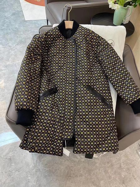 

women's long down jacket outdoor jacket with zipper autumn and winter new longs sleeve letter printing thick hooded coat designer casua, Black