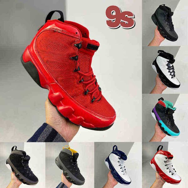 

9 chile est red 9s mens basketball shoes bred patent university pearl blue white gym red og space jam dream it fashion sneakers men, Black