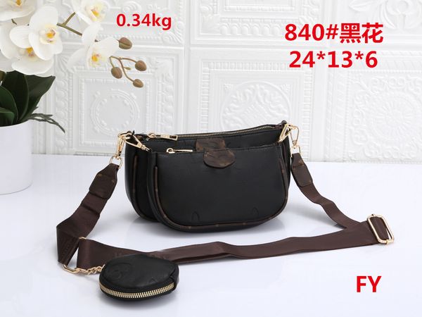 

designer luxury tote shoulder bag totes purse handbag message bags cluth brand crossbody pu leather #840 womens old flower 3pcs/set damier 2