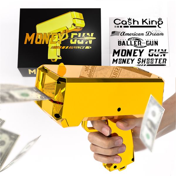 

RUVINCE Money Gun Shooter That Look Real Prop Gun Make It Rain Handheld Cash Gun for Game Movies Party