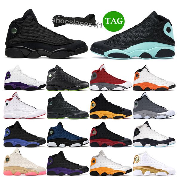 

basketball shoes 13s black cat red flint gold glitter lucky green atmosphere grey olive mens womens sports training sneakers