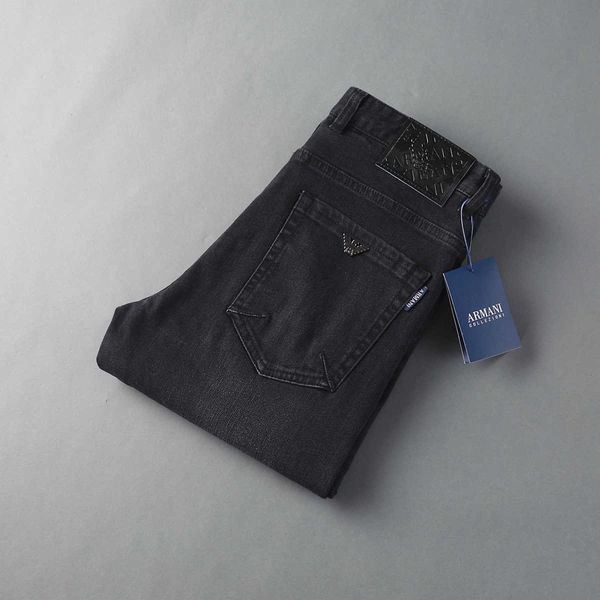 

jeans men's 2022 autumn and winter style wash straight tube high elastic casual men's jeans trousers can be commercial3l3r, Blue