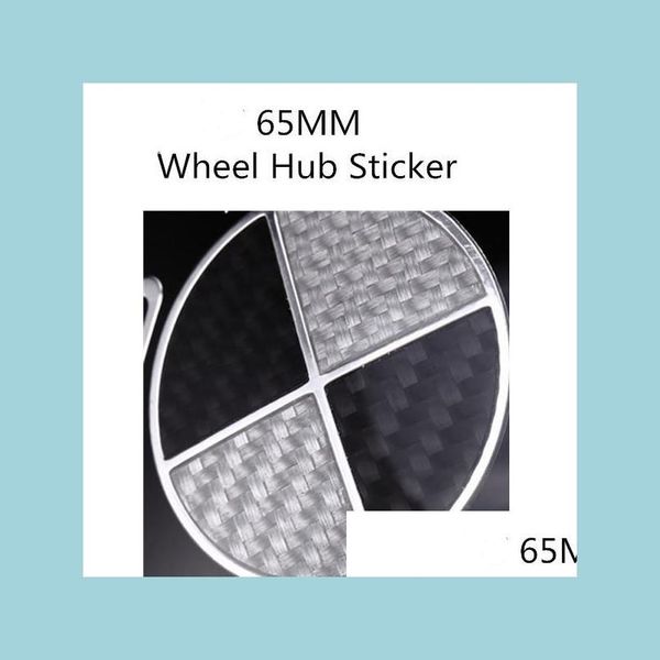 

car badges 4pcs 3d badges stickers carbon fiber black white car wheel hub sticker 65mm for 3 5 7 x1 x3 x5 x6 drop deliv dhrod