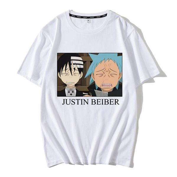 

japanese anime men soul eater t shirt fashion print tshirt summer mens novelty short sleeve t-shirt funny 206k, White;black