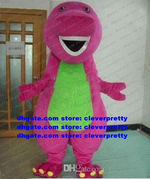 

barney dinosaur mascot costume cartoon character outfit suit exhibition exposition large family gathering cx2016, Red;yellow