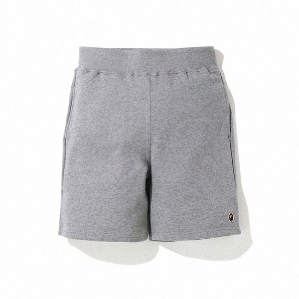 

men's shorts wholesale 2022 summer simple ape embroidered small label back pocket solid color casual loose short menmen's men&#039, White;black
