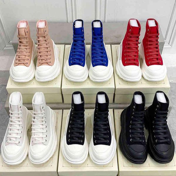 

casual shoes canva sneakers tread slick chaussures high triple black white pink red royal pale lace up arrivals men platform womens trainers
