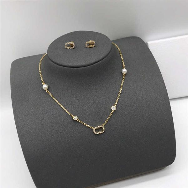 

luxurys designers jewelry necklace women diamond pearl necklaces ladies love bracelet for womens gold stud earrings wedding ornaments 2022, Silver