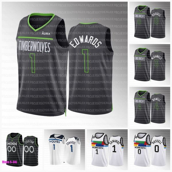 

minnesotas min men 2022-23 statement timberwolve jersey d'angelo russell anthony edwards karl anthony towns patrick beverley vanderbilt, Black;red