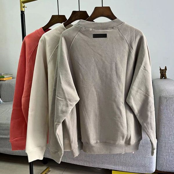 

men's hoodies sweatshirts autumn winter flocking printing fogg letter hoodie skateboard fleece warm round neck sweathirt, Black