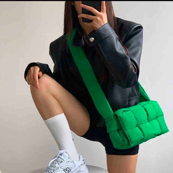 

handbags bottegas designer woven venetas &style sponge tofu net red little sister same messenger nylon cloth bag for men and women 59w7 shou