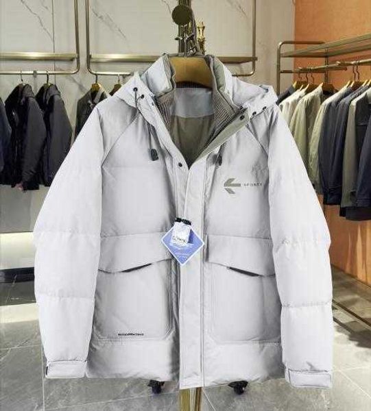 

winter new youth fashion hat 90 white duck down jacket men's, Black