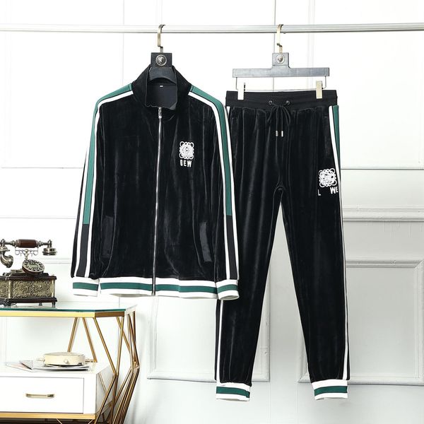 

mens tracksuit two pieces sets jackets long sleeves and pants with letters embroidery fashion style spring autumn outwear sports set jacket, Gray