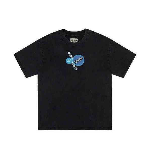 

galleries dept chest letter t shirts men women tees hip hop street style fashion cool cloth for teen european size oversize loose ykcx, White;black
