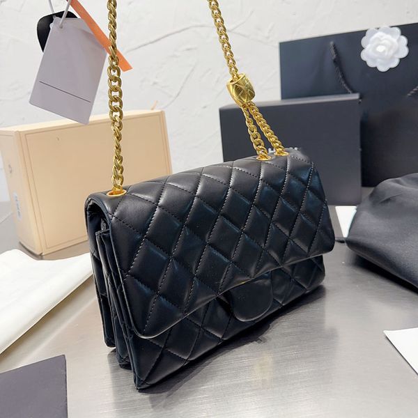 

22k womens timeless accordion flap bag with gold crush bead adjustable chain crossbody shoulder multi pochette purse designer outdoor handba