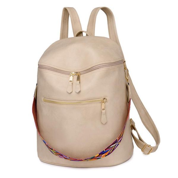 

vintage ladies casual backpack purse leather shoulder bag tote 22080013