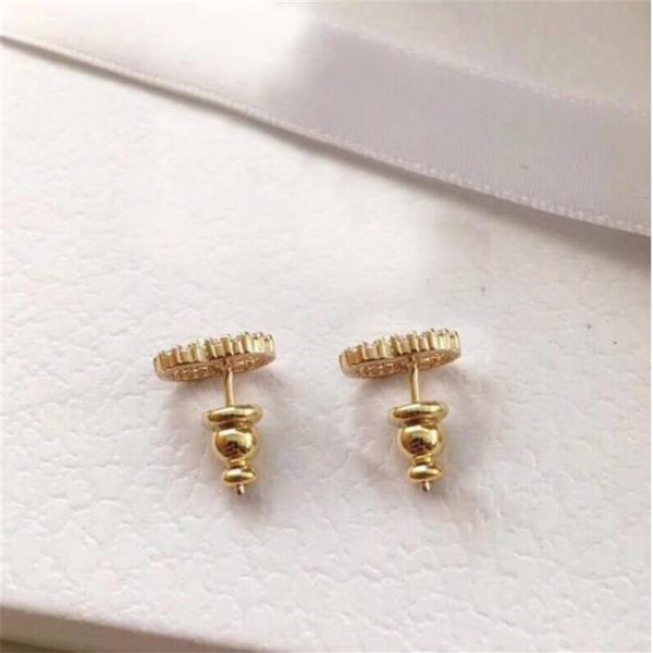 

with box fashion brand have stamps stud pearl designer earrings lady women party wedding lovers gift engagement luxury jewelry for242i, Golden;silver
