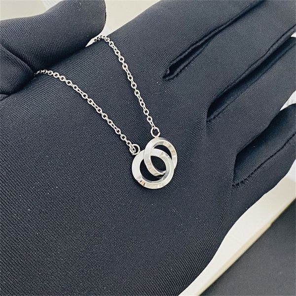 

personalized pendant dainty rectangle pendants jewelry gift for women girls luxury brand designer necklace fashion punk accessories couple w, Silver