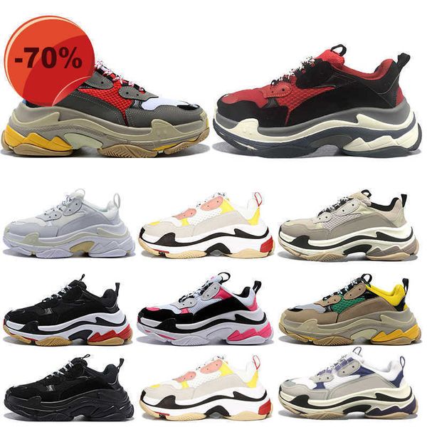 

casual shoes soles boots womens designer paris 17fw low old dad sneaker combination 2020 triple s mens fashion des chaussures size 36-45