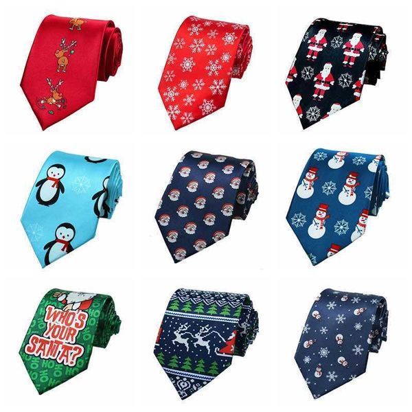 

bow ties mens christmas ties luxury designer brand red green christmas tree santa claus snowflake elk neckties celebrate festival gift l2210, Black;gray