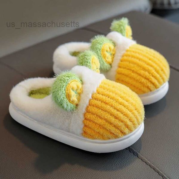 

slipper winter children' cotton slippers for boys and girls' parent-child cute cartoon bag heel anti-skid indoor baby' home, Black;grey