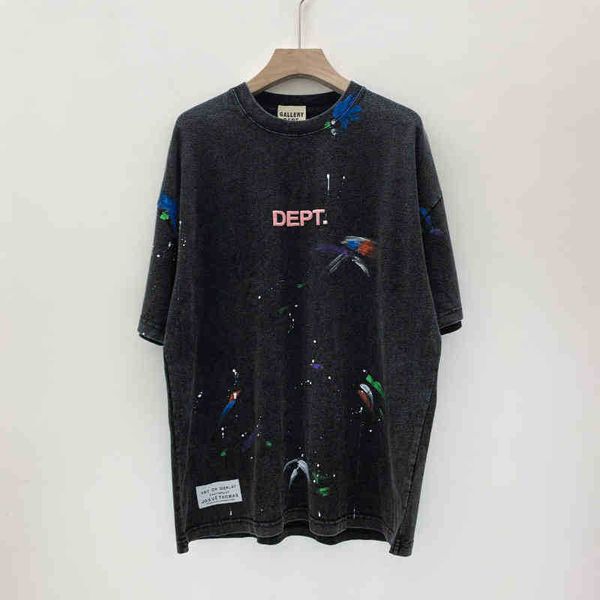 

galleries dept chest letter t shirts men women tees hip hop street style fashion cool cloth for teen european size oversize loose luvz, White;black