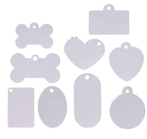 

anti-lost sublimation dog collars keychains name id tags gifts for dogs lovers collartags for dog engraved pettag puppy tag bbb16634, Silver