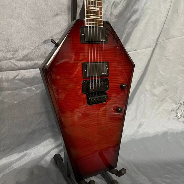 

custom ep shape quilted maple electric guitar irregular shape