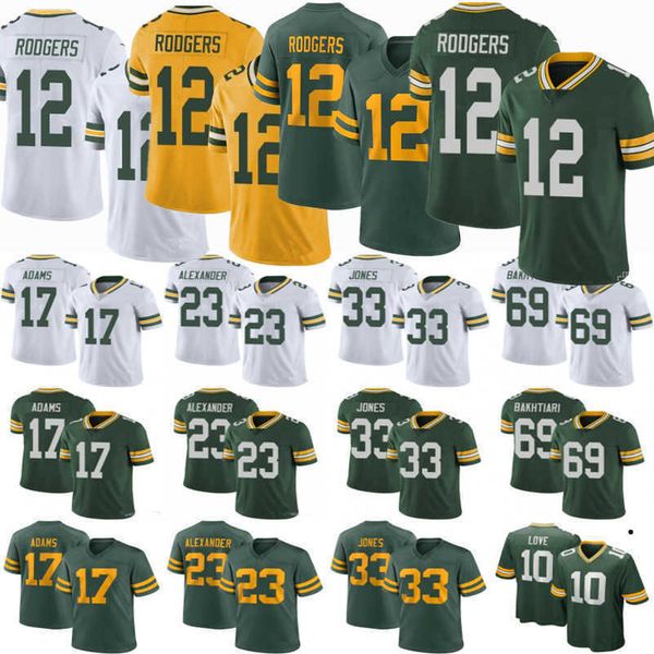 

custom jerseys 12 aaron rodgers jersey tee men women 7 quay walker 28 aj dillon packeres 23 jaire alexander 33 aaron jones 69 david bakhtiar, Black