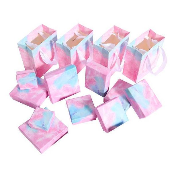 

jewelry boxes 10pcs colorful packaging paper box with black insert for necklace earring bracelet brooches ring display gift l221021, Black;white
