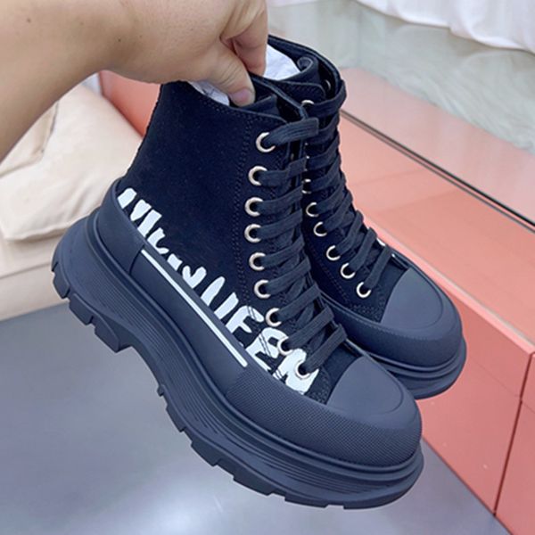 

designer shoes tread slick 2022ss graffiti sneakers alexanderes platform rubber high low triple black white deck lace-up