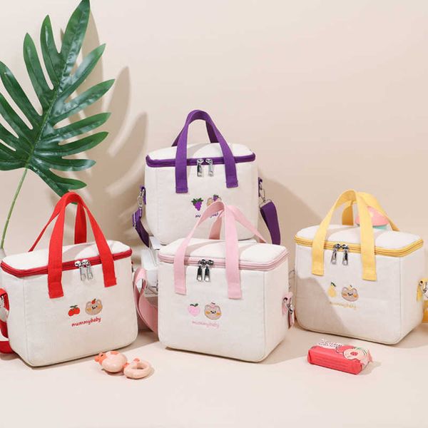 

diaper bags embroidered bear insulation mommy bag multifunctional mother baby bag go out messenger carriage mommy bag infant care organizer